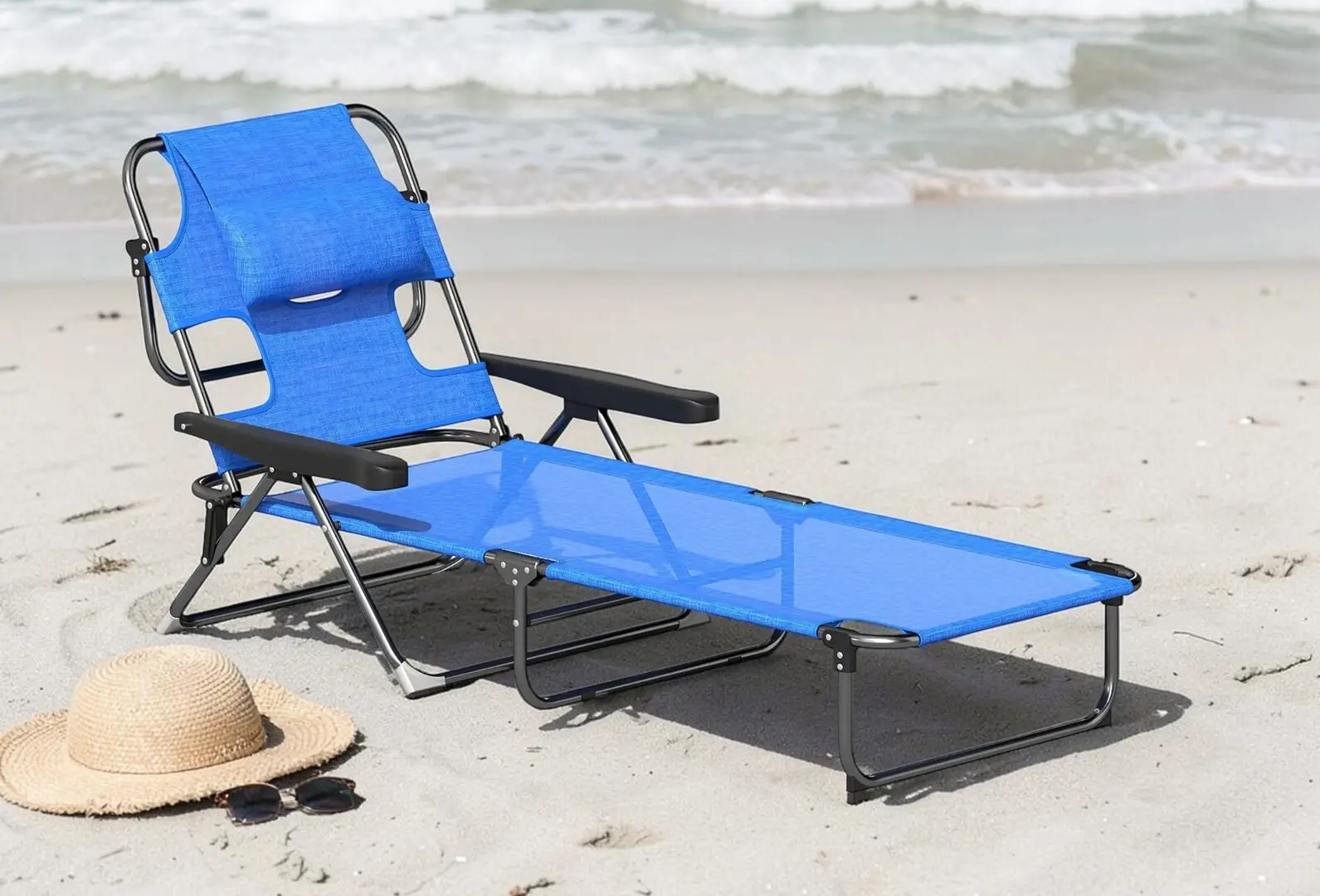 Sezlong Outsunny 84G-391V00DB (Black/Dark Blue)