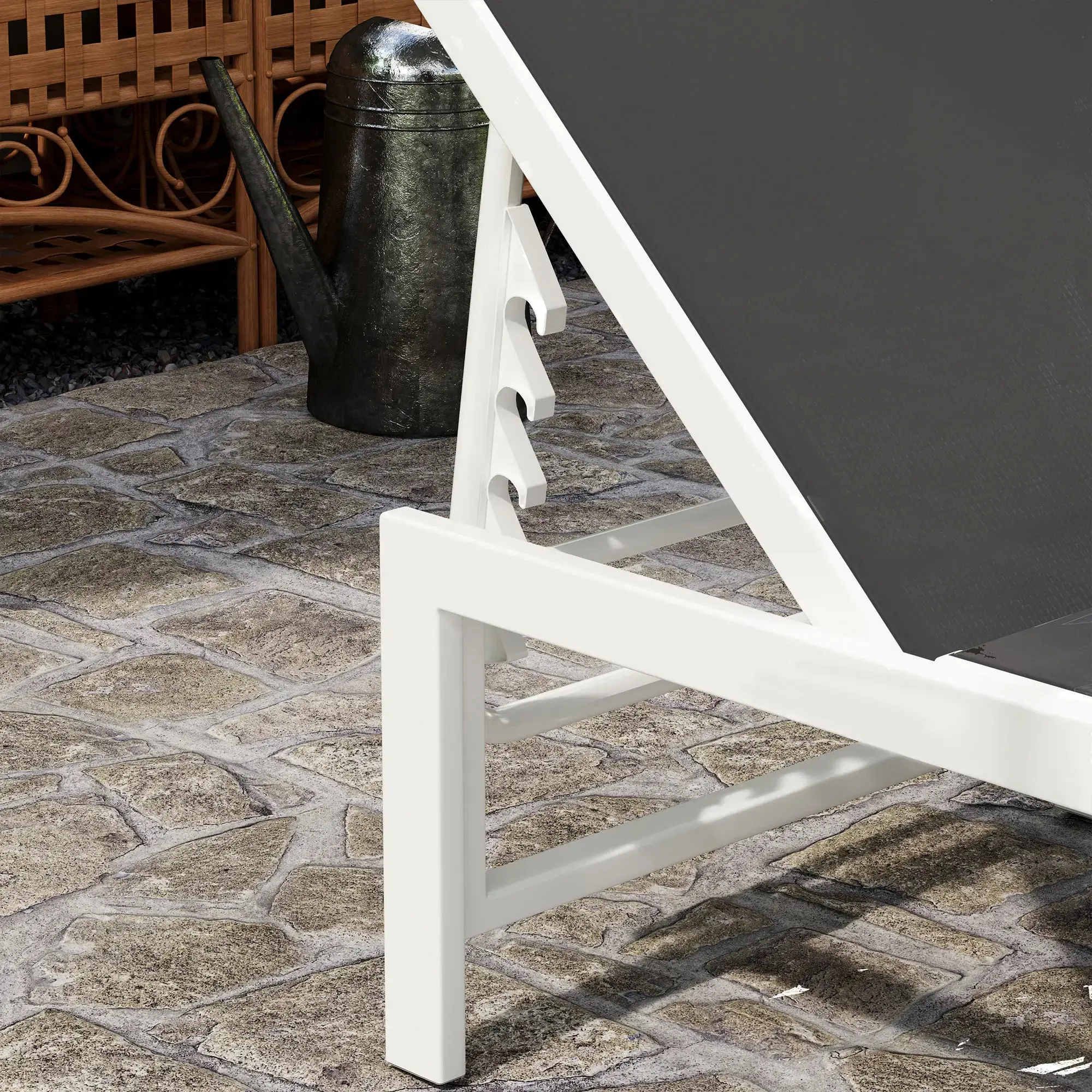 Sezlong Outsunny 84G-596V01GY (Grey/White) - 5