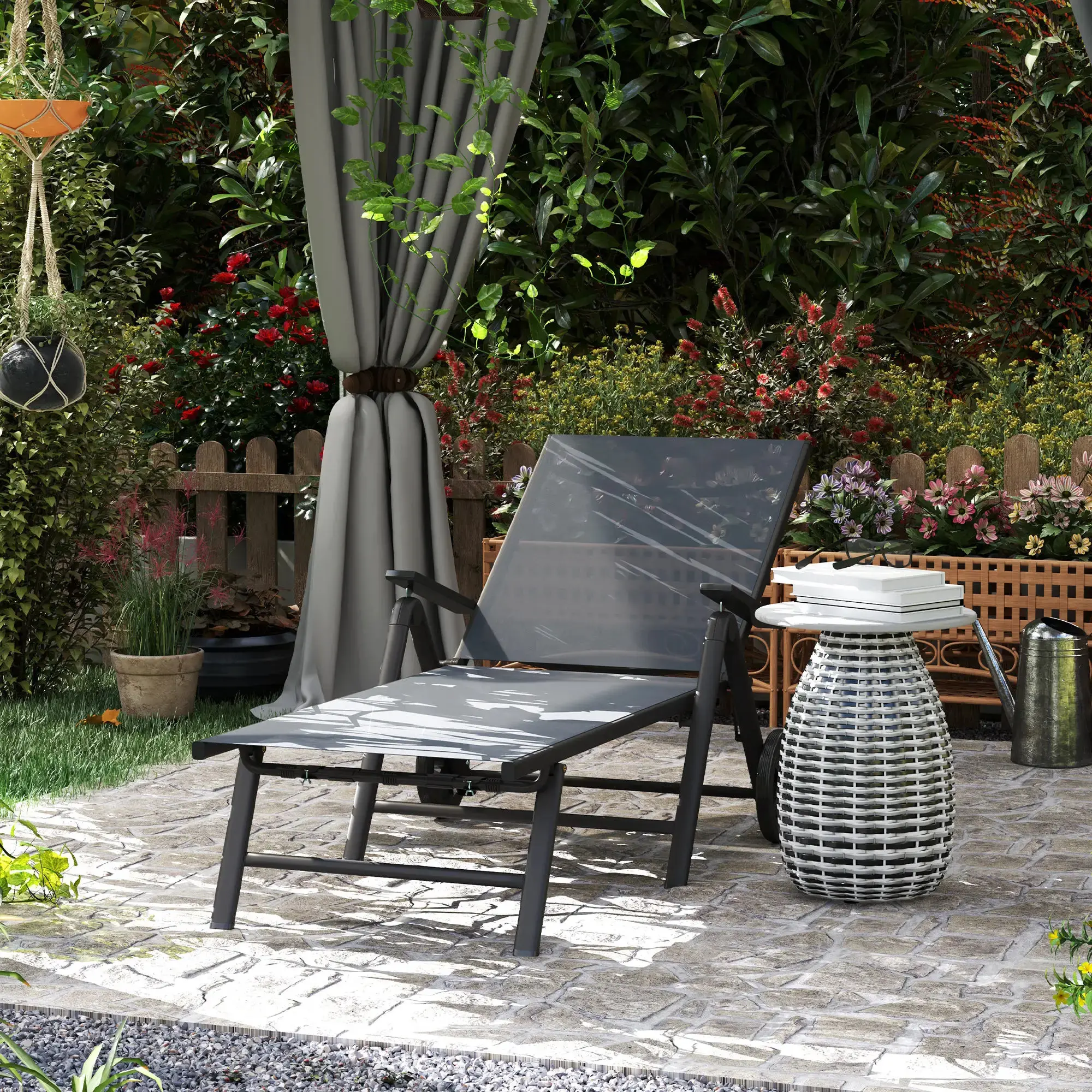 Шезлонг Outsunny 84G-640V00LG (Grey) - 5