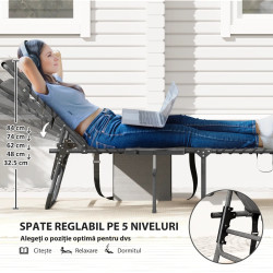 Sezlong Outsunny 84G-721V00GY (Grey) Thumb