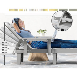 Sezlong Outsunny 84G-789V00LG (Light Grey) Thumb