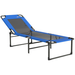 Шезлонг Outsunny 84K-164V00BU (Blue/Black) Thumb