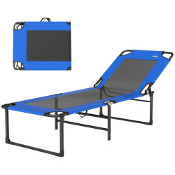 Шезлонг Outsunny 84K-164V00BU (Blue/Black) Thumb
