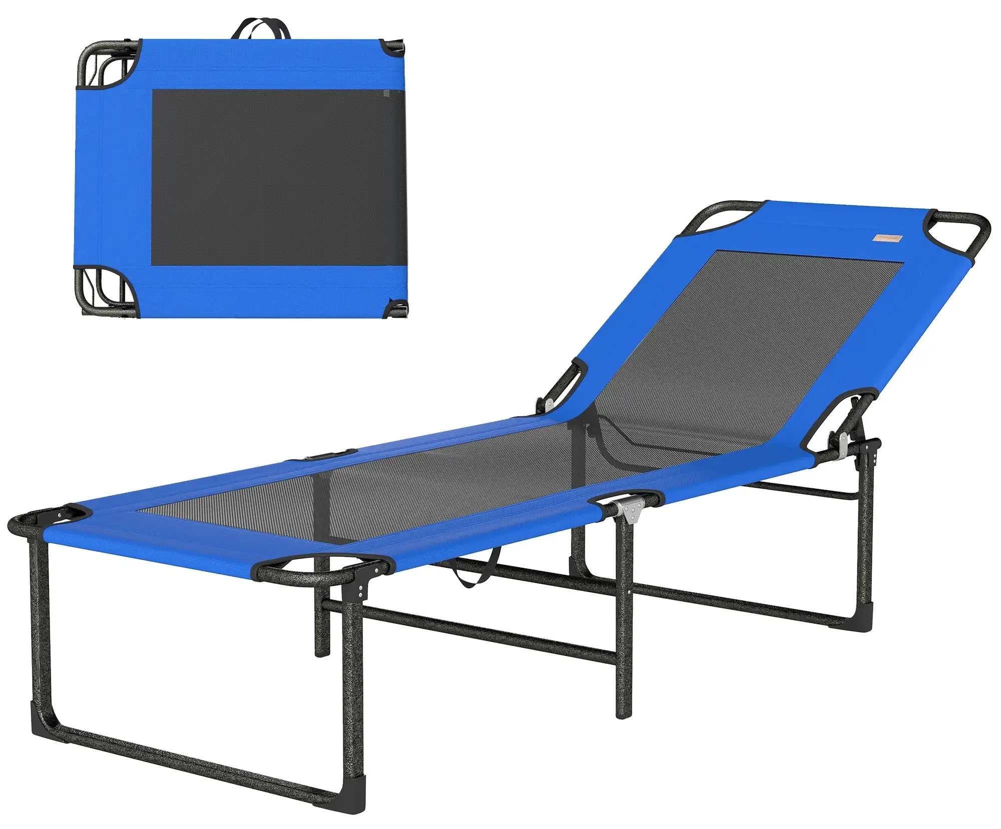 Шезлонг Outsunny 84K-164V00BU (Blue/Black) - 3