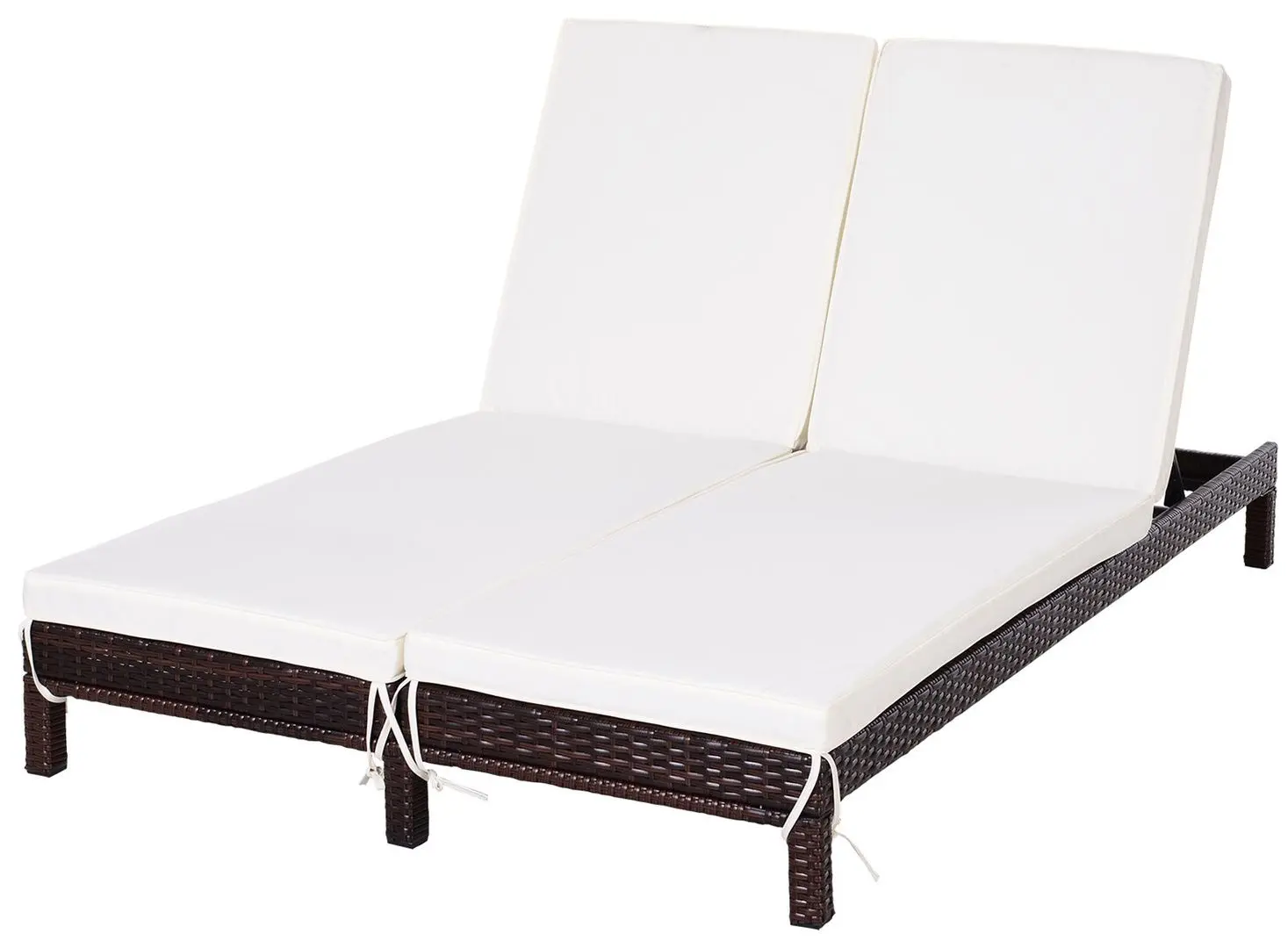 Шезлонг Outsunny 862-023BN (Brown/Cream White)