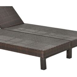 Шезлонг Outsunny 862-023BN (Brown/Cream White) Thumb