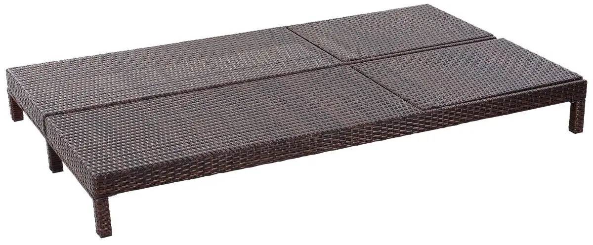 Шезлонг Outsunny 862-023BN (Brown/Cream White)