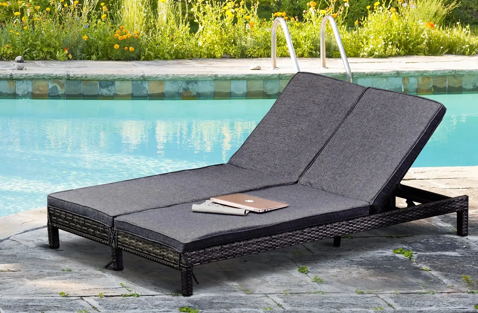 Sezlong Outsunny 862-023GY (Grey)