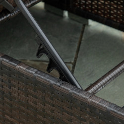 Sezlong Outsunny 862-025V01BN (Brown/White Cream) Thumb