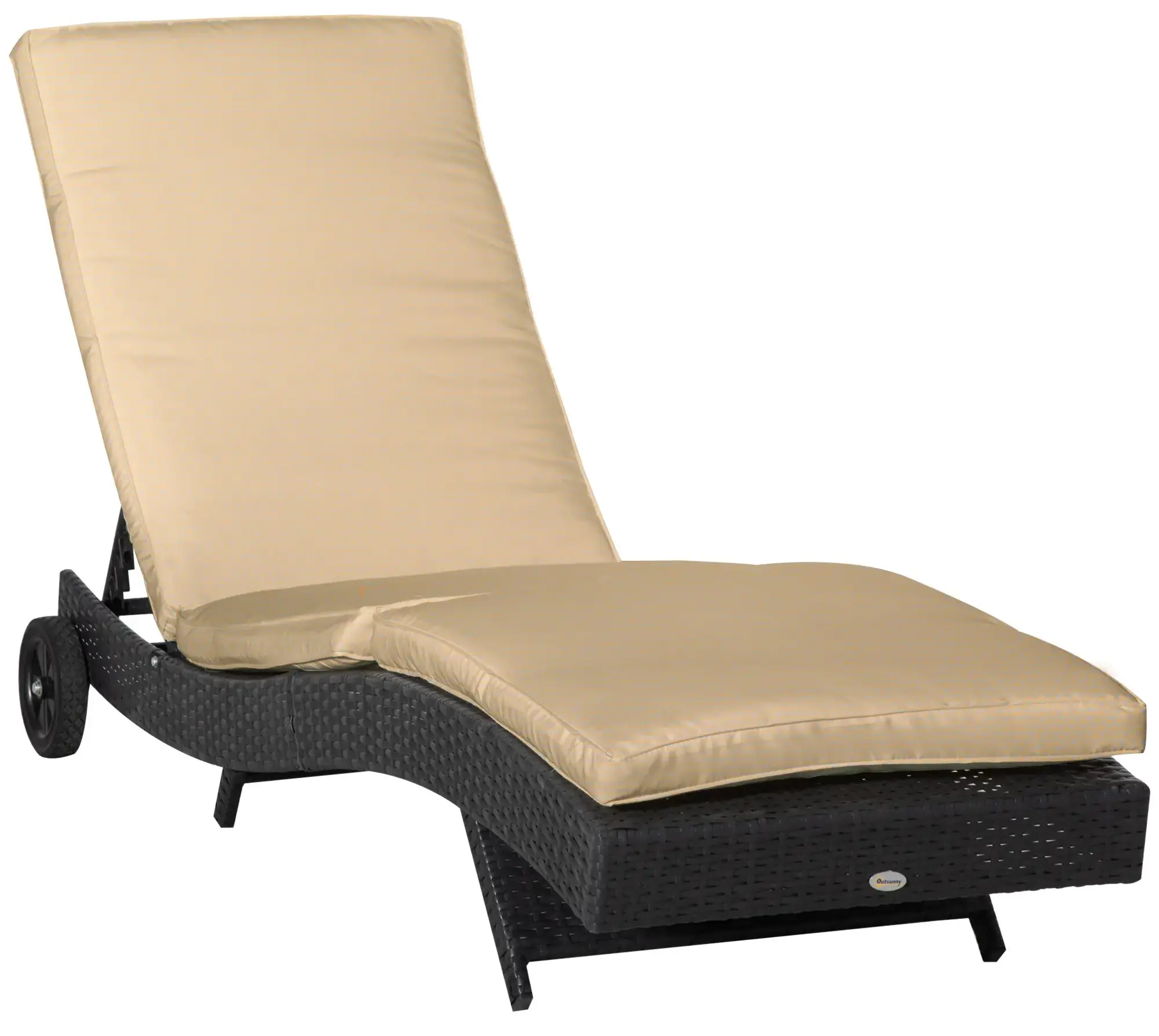 Sezlong Outsunny 862-030BK (Black/Beige) - 2
