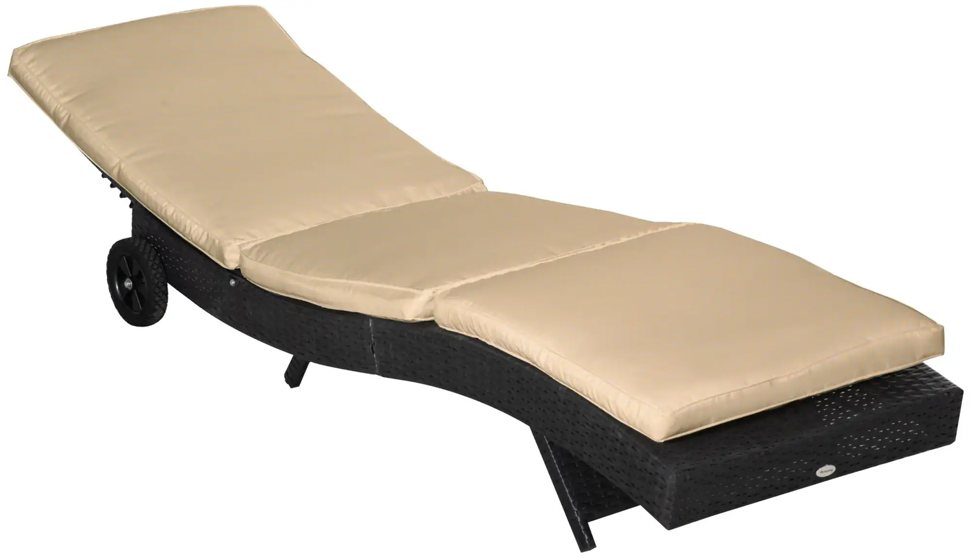 Sezlong Outsunny 862-030BK (Black/Beige) - 3