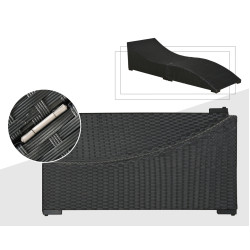 Sezlong Outsunny 862-038 (Black/Cream) Thumb