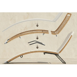 Шезлонг Outsunny 862-089V00CW (Cream) Thumb