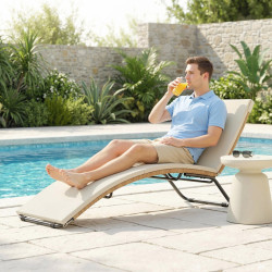 Шезлонг Outsunny 862-089V00CW (Cream) Thumb