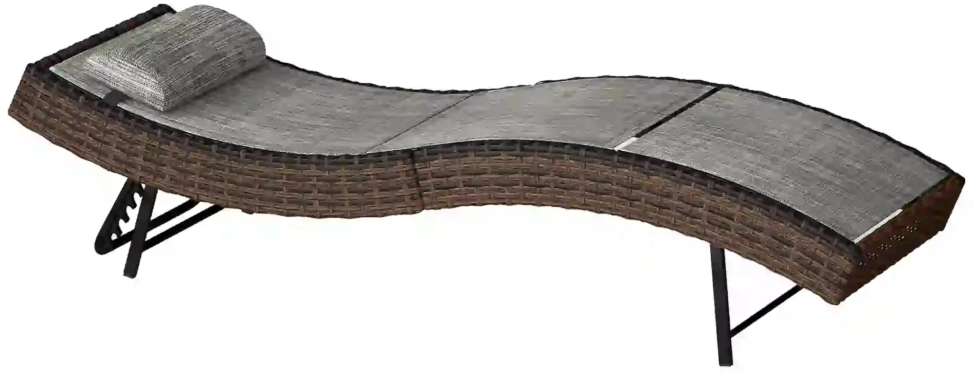 Шезлонг Outsunny 862-092V00BN (Brown/Grey) - 2