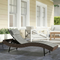 Шезлонг Outsunny 862-092V00BN (Brown/Grey)