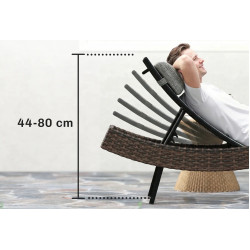 Шезлонг Outsunny 862-092V00BN (Brown/Grey) Thumb