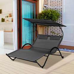 Шезлонг с тентом Outsunny 84G-085V01CG (Dark Grey) Thumb