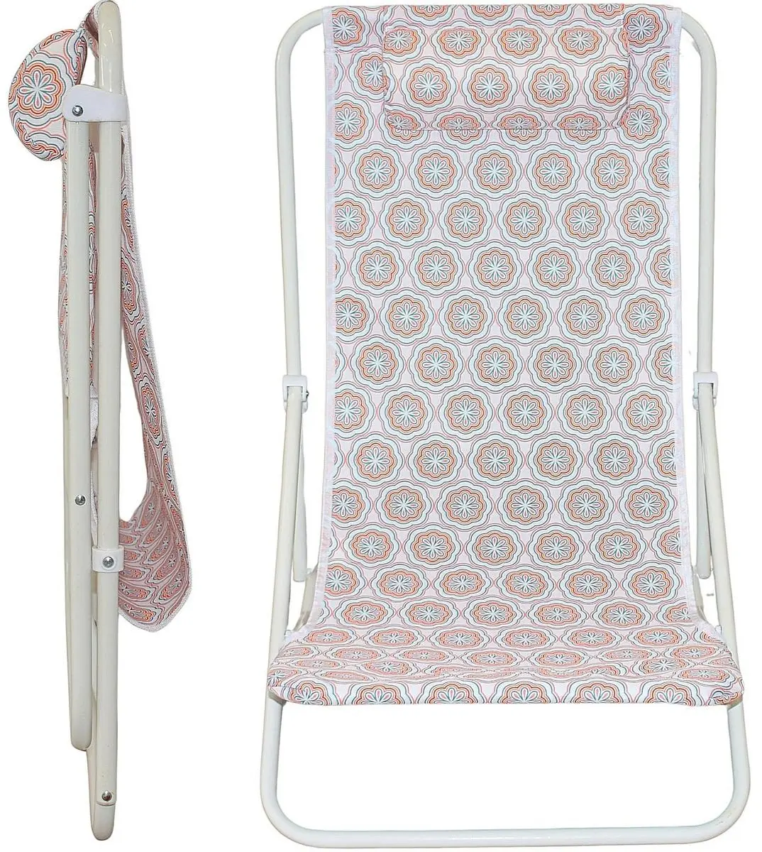 Шезлонг ProBeach 1073835 (White/Pattern) - 2