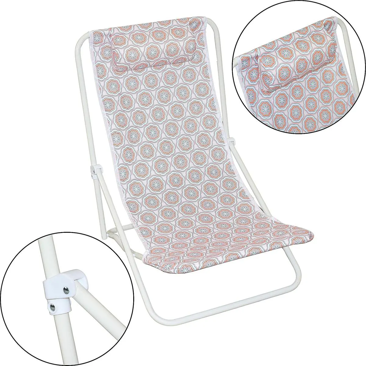 Шезлонг ProBeach 1073835 (White/Pattern) - 4