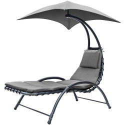 Шезлонг с тентом Saska Garden 1067087 (Grey) Thumb