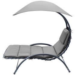 Шезлонг с тентом Saska Garden 1067087 (Grey) Thumb