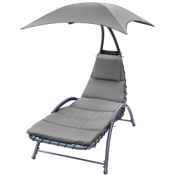 Шезлонг с тентом Saska Garden 1067087 (Grey) Thumb
