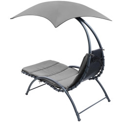 Шезлонг с тентом Saska Garden 1067087 (Grey) Thumb