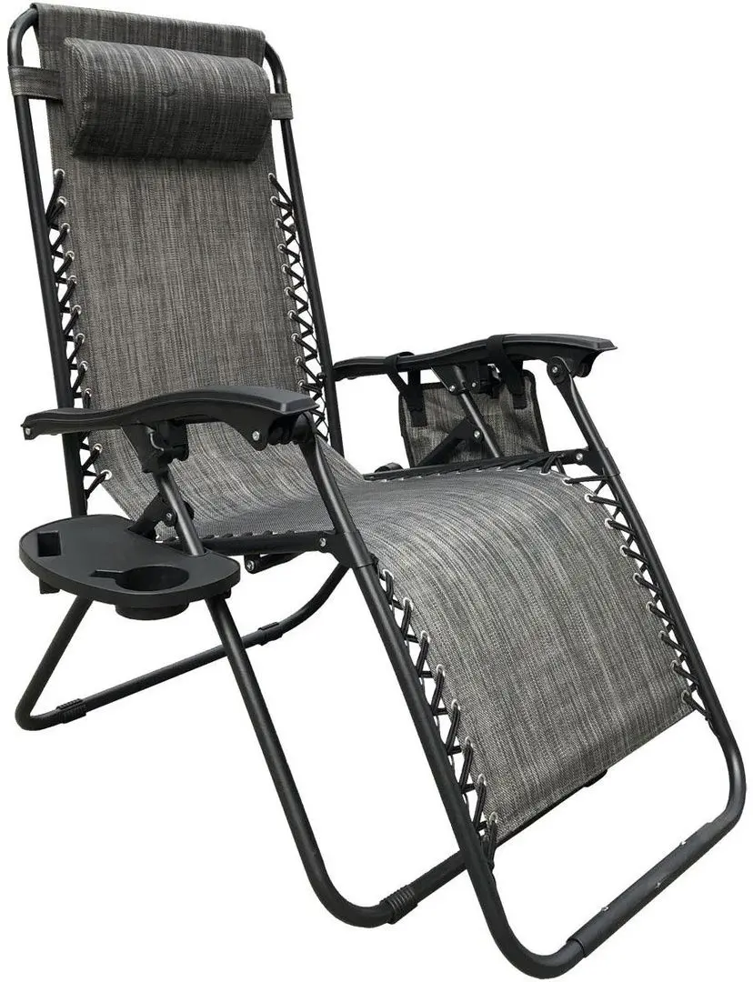 Шезлонг Saska Garden 1020174 175x52/65x107 (Grey/Black)