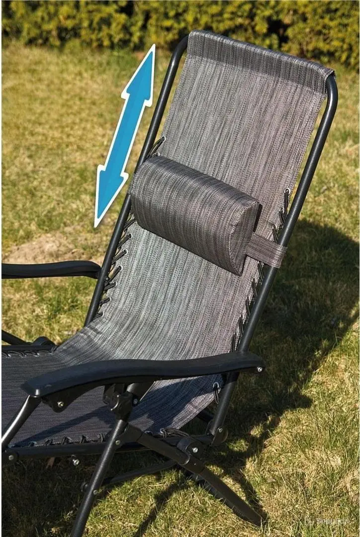 Шезлонг Saska Garden 1020174 175x52/65x107 (Grey/Black)