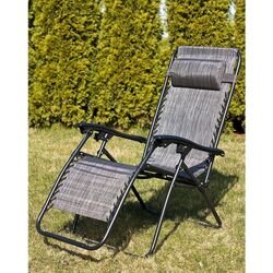 Шезлонг Saska Garden 1020174 175x52/65x107 (Grey/Black)