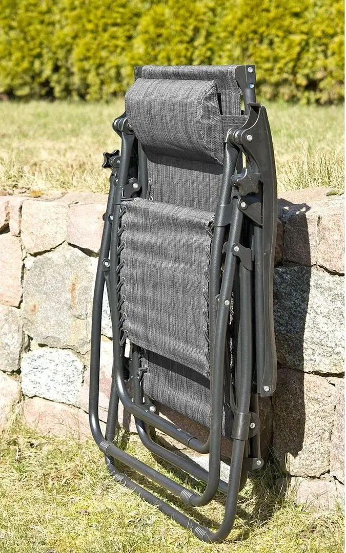 Шезлонг Saska Garden 1020174 175x52/65x107 (Grey/Black)