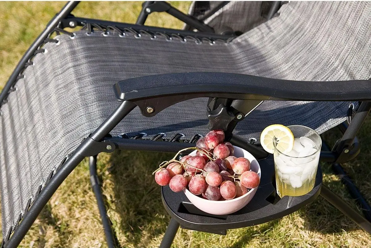 Шезлонг Saska Garden 1020174 175x52/65x107 (Grey/Black)