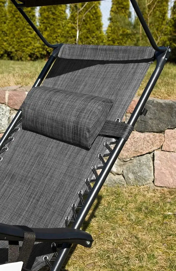 Шезлонг Saska Garden 1020204 (Black/Grey)