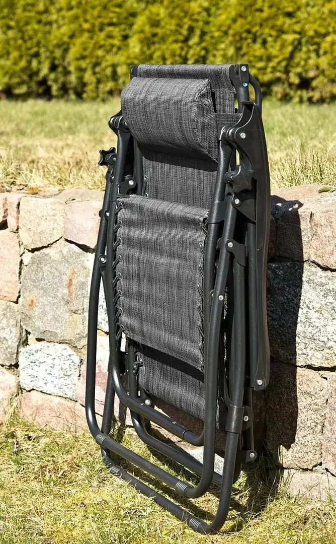 Шезлонг Saska Garden 1020204 (Black/Grey)