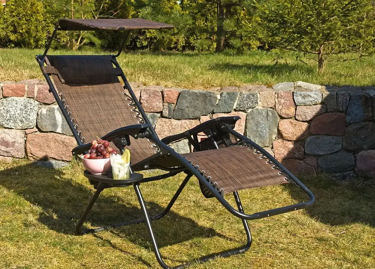 Шезлонг Saska Garden 1020211 (Black/Brown) - 7