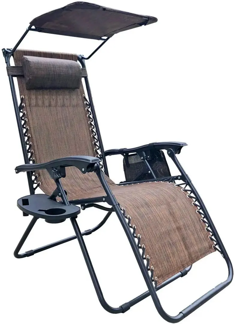 Шезлонг Saska Garden 1020211 (Black/Brown)