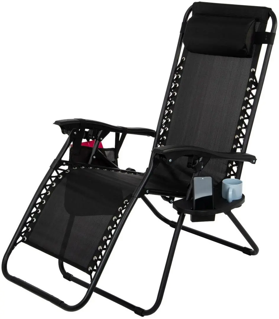 Шезлонг Saska Garden 1032290 175x52/65x110 (Black) - 12