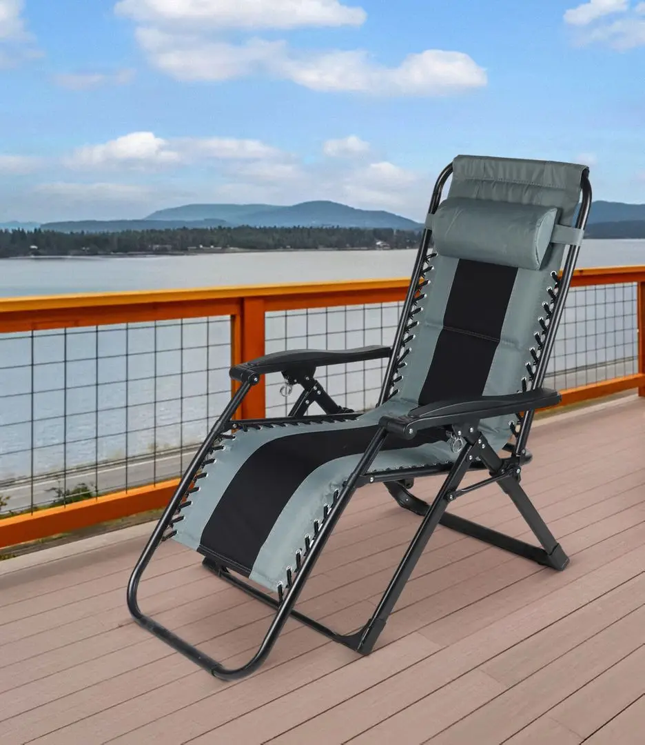 Sezlong Saska Garden 1055732 162x52/65x110 (Grey/Black)