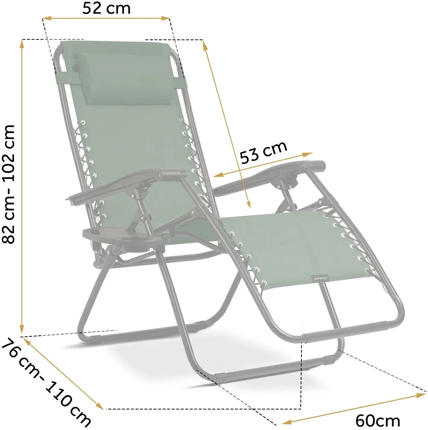Набор шезлонгов Sofotel ChillWell 286302-2 (Green) - 3