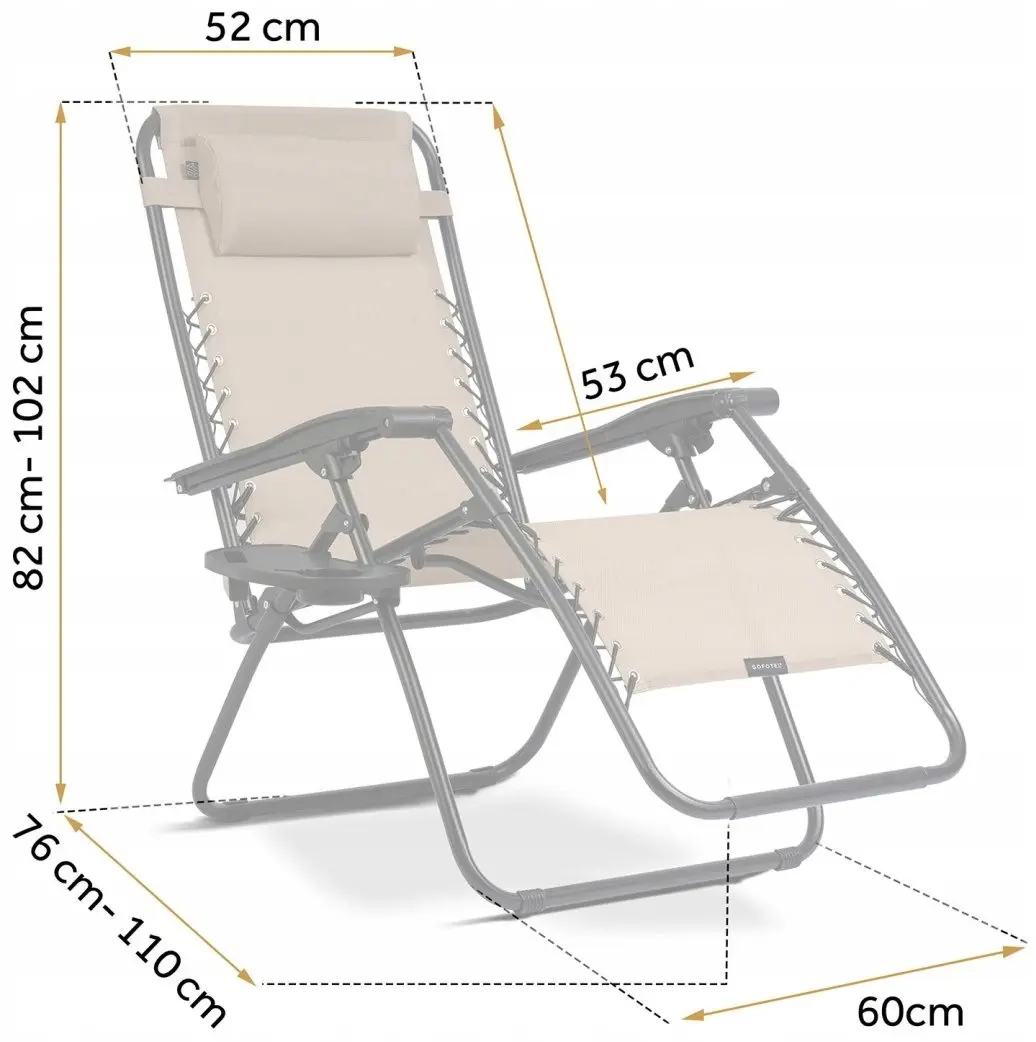 Набор шезлонгов Sofotel ChillWell 286303-2 (Beige/Black) - 3