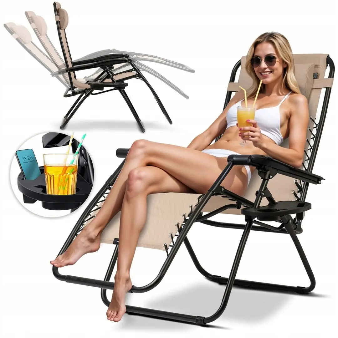 Набор шезлонгов Sofotel ChillWell 286303-2 (Beige/Black) - 5