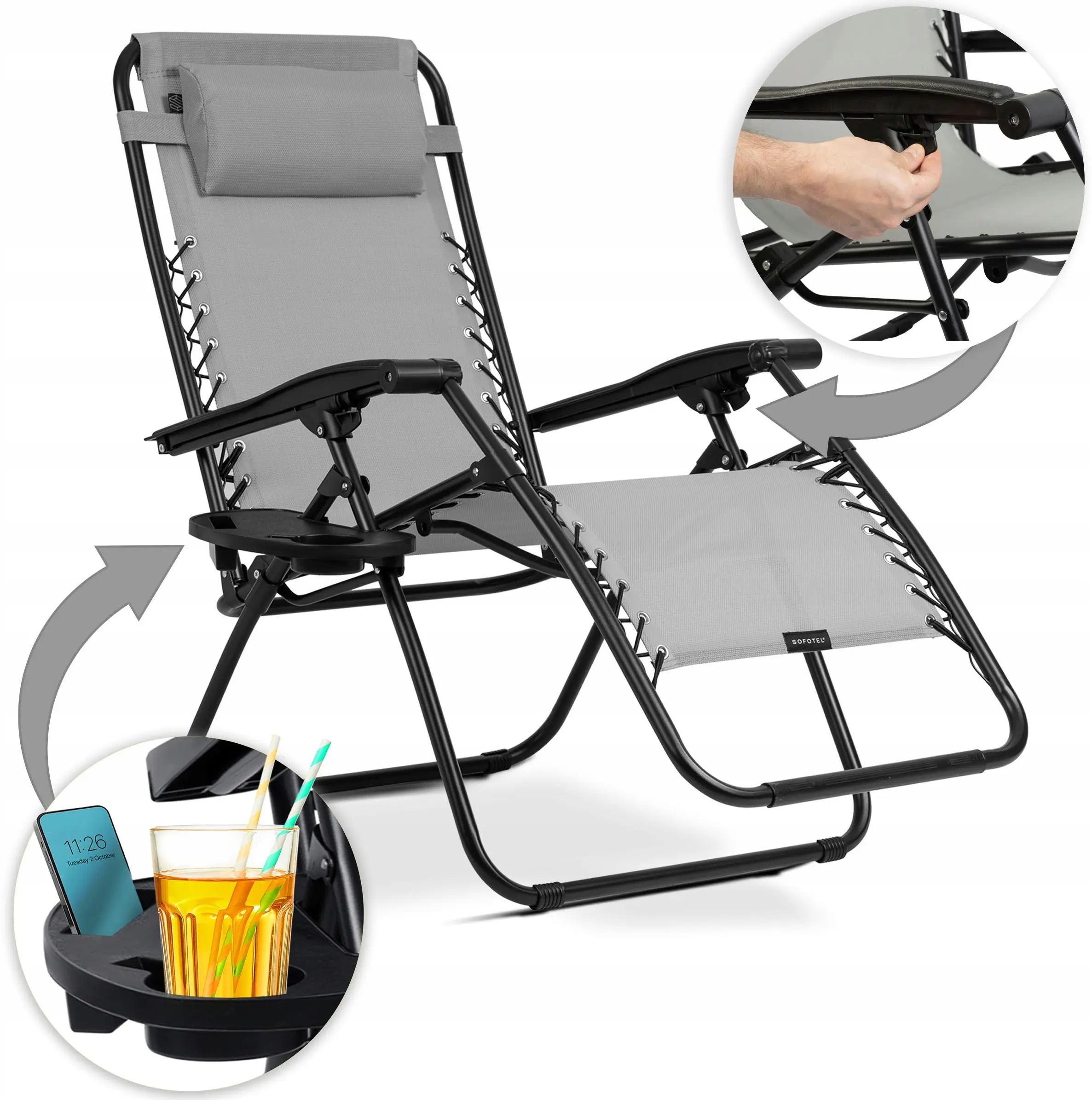 Шезлонг Sofotel ChillWell 286301 (Grey) - 6