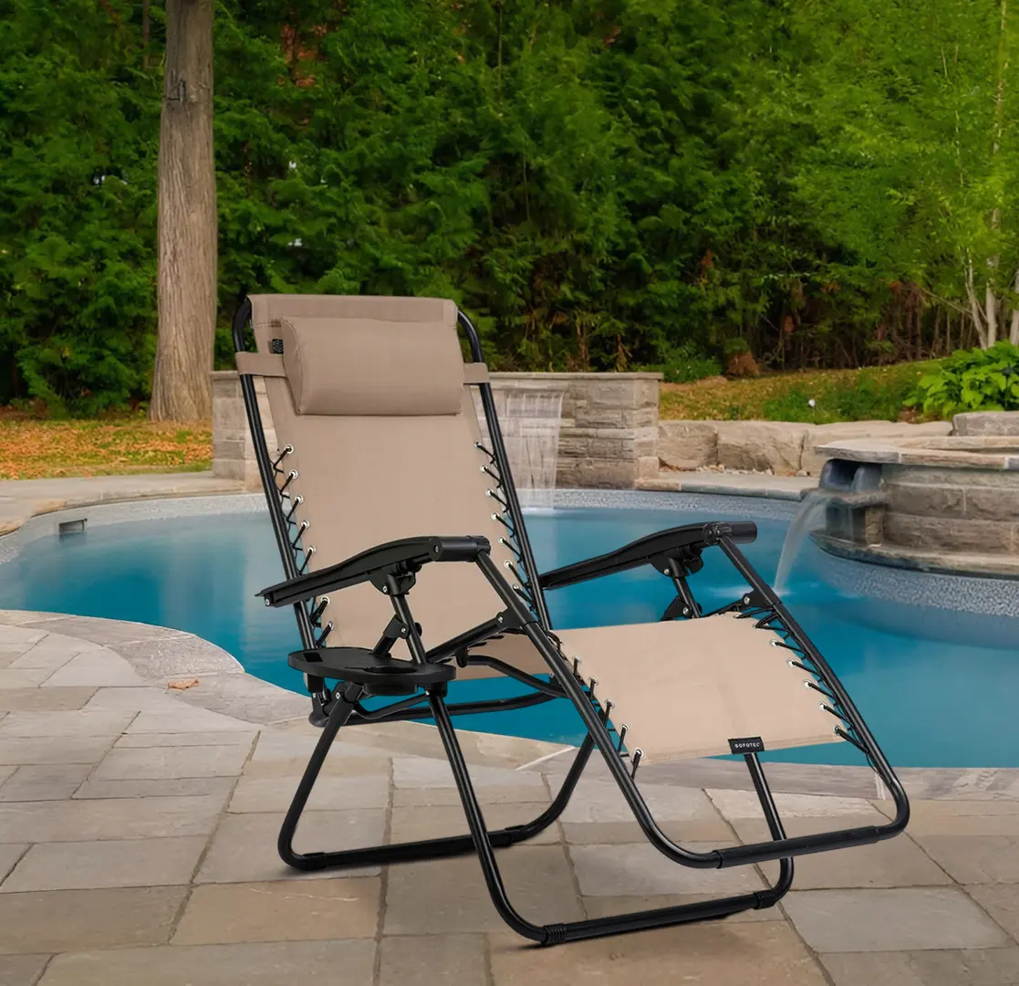 Шезлонг Sofotel ChillWell 286303 (Beige/Black)