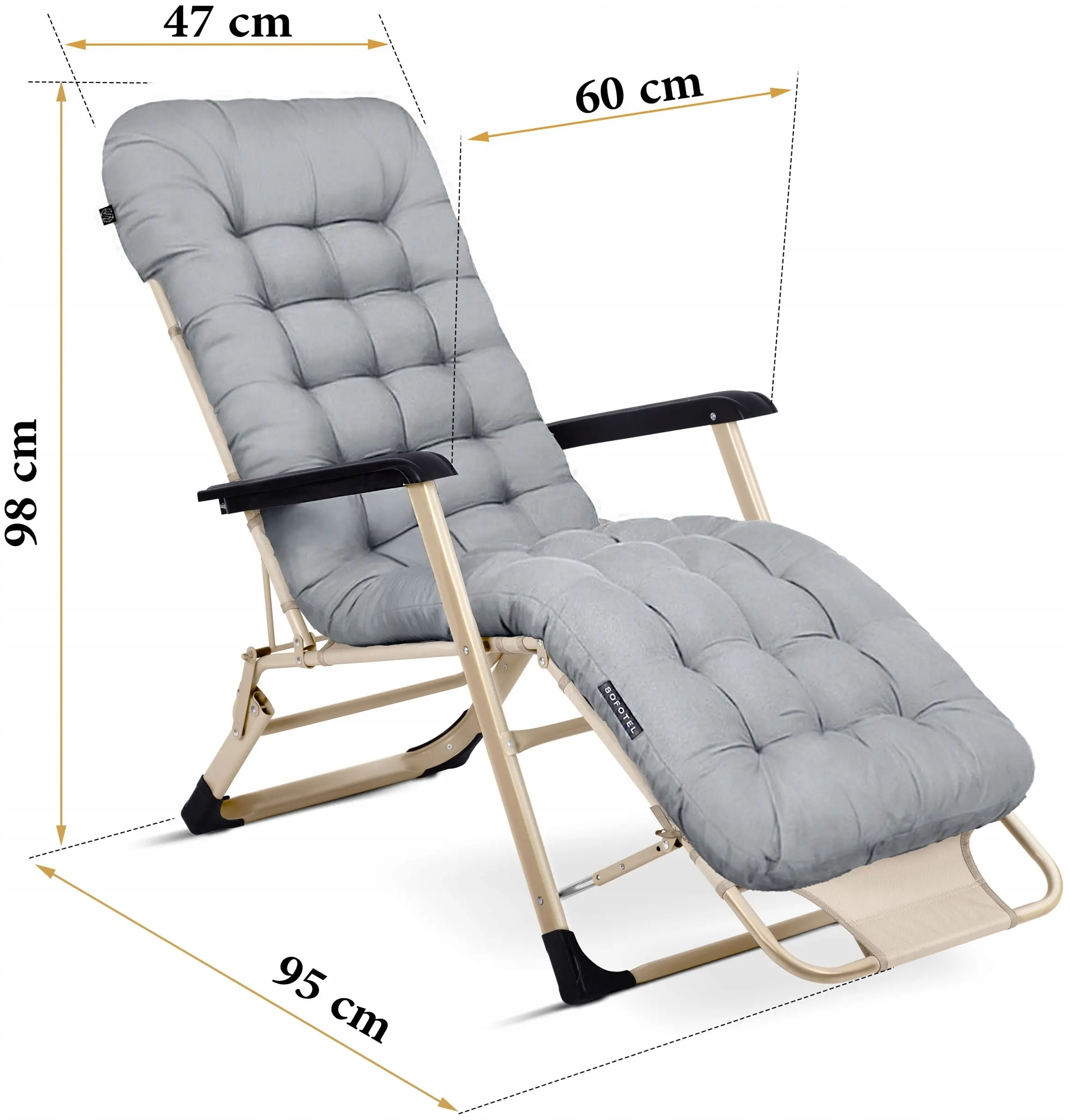 Шезлонг Sofotel ChillWell 286402 (Light Grey) - 3