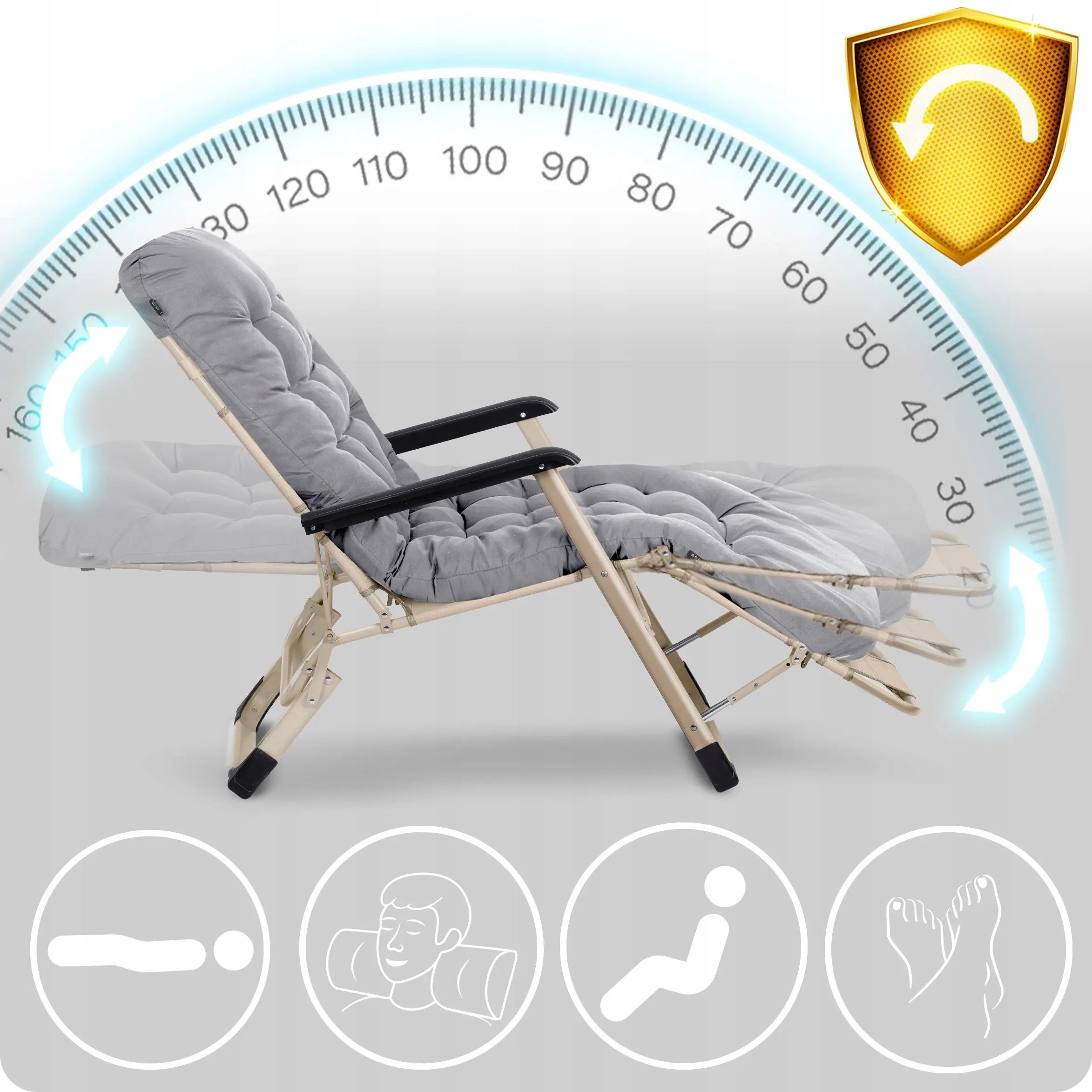 Шезлонг Sofotel ChillWell 286402 (Light Grey) - 6