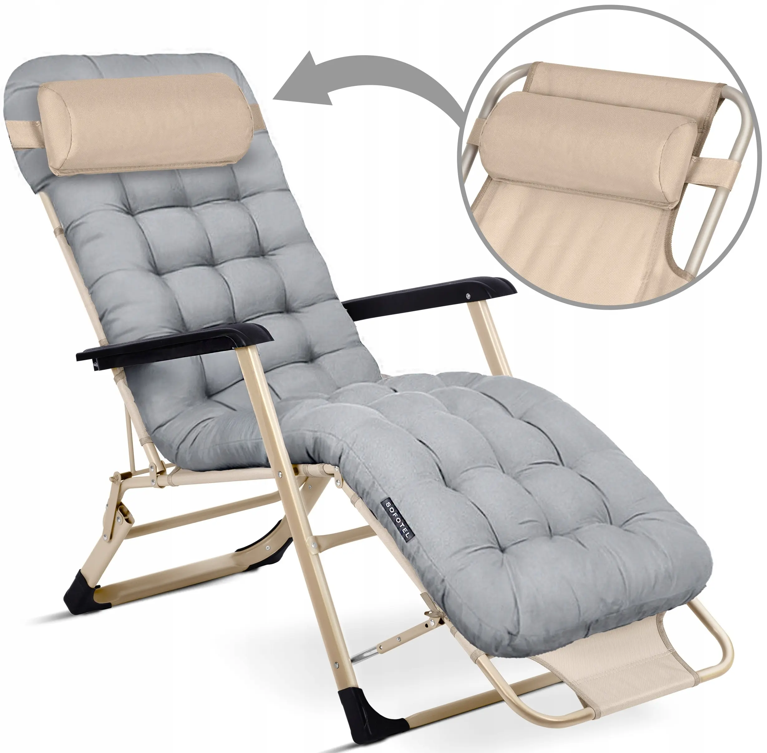 Шезлонг Sofotel ChillWell 286402 (Light Grey) - 10