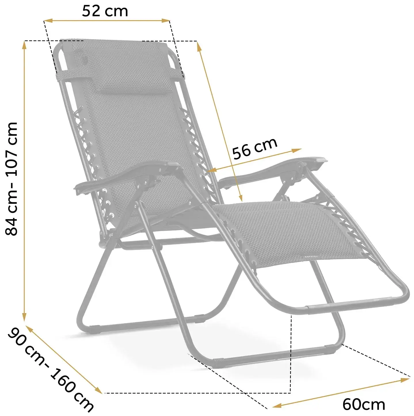 Шезлонг Sofotel ChillWell Soft 286500 (Black) - 3