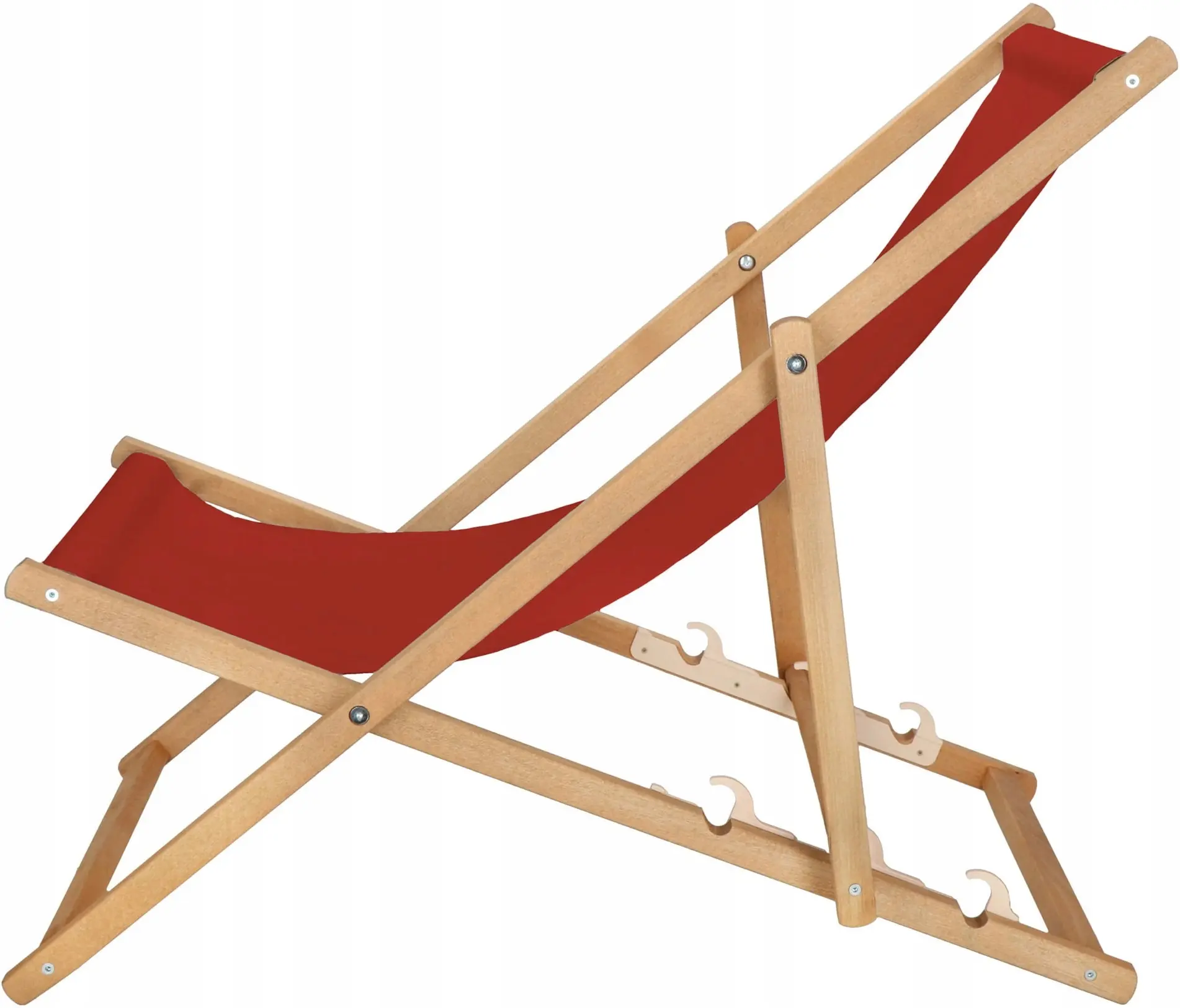 Шезлонг Springos DC0006BRG (Red/Natural) - 3