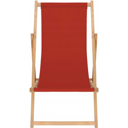 Шезлонг Springos DC0006BRG (Red/Natural) Thumb